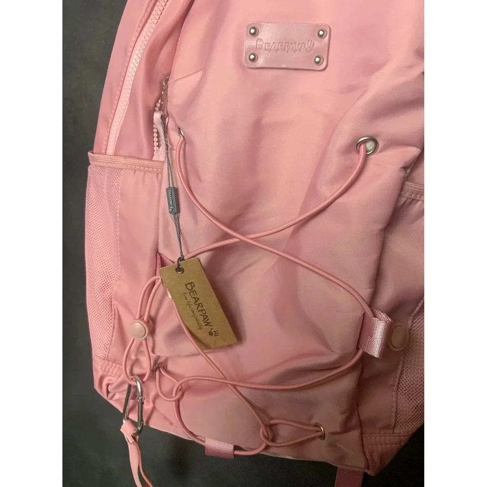 Bearpaw Pink Gorpcore Backpack Women's Medium School Travel Casual Tech Bag